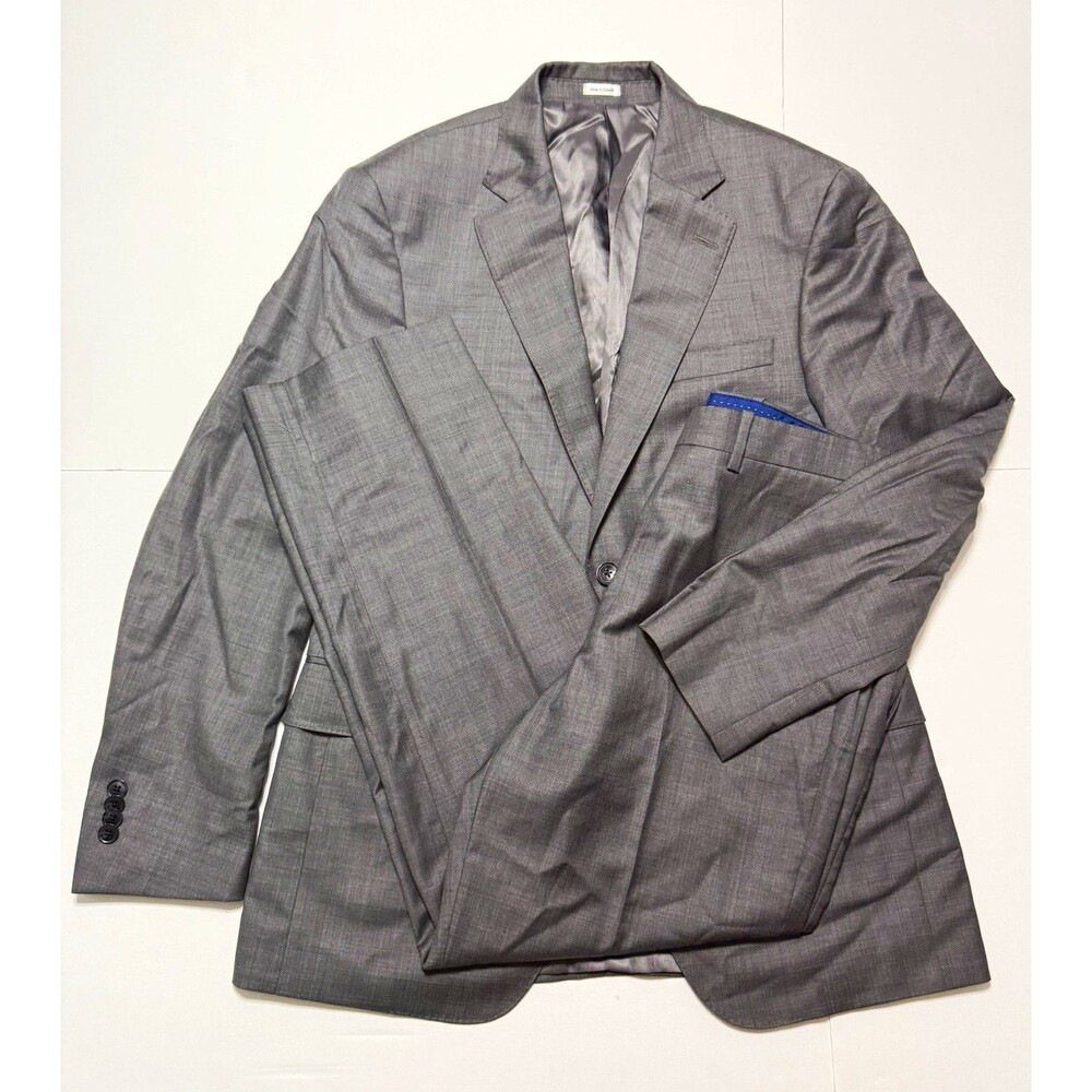 Peter Millar Men's Gray 2pc Suit 40R 34x29 Worsted Wool Luxury